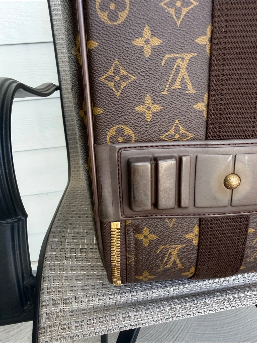 Louis Vuitton Monogram Rolling Carry-On in Brown and Tan